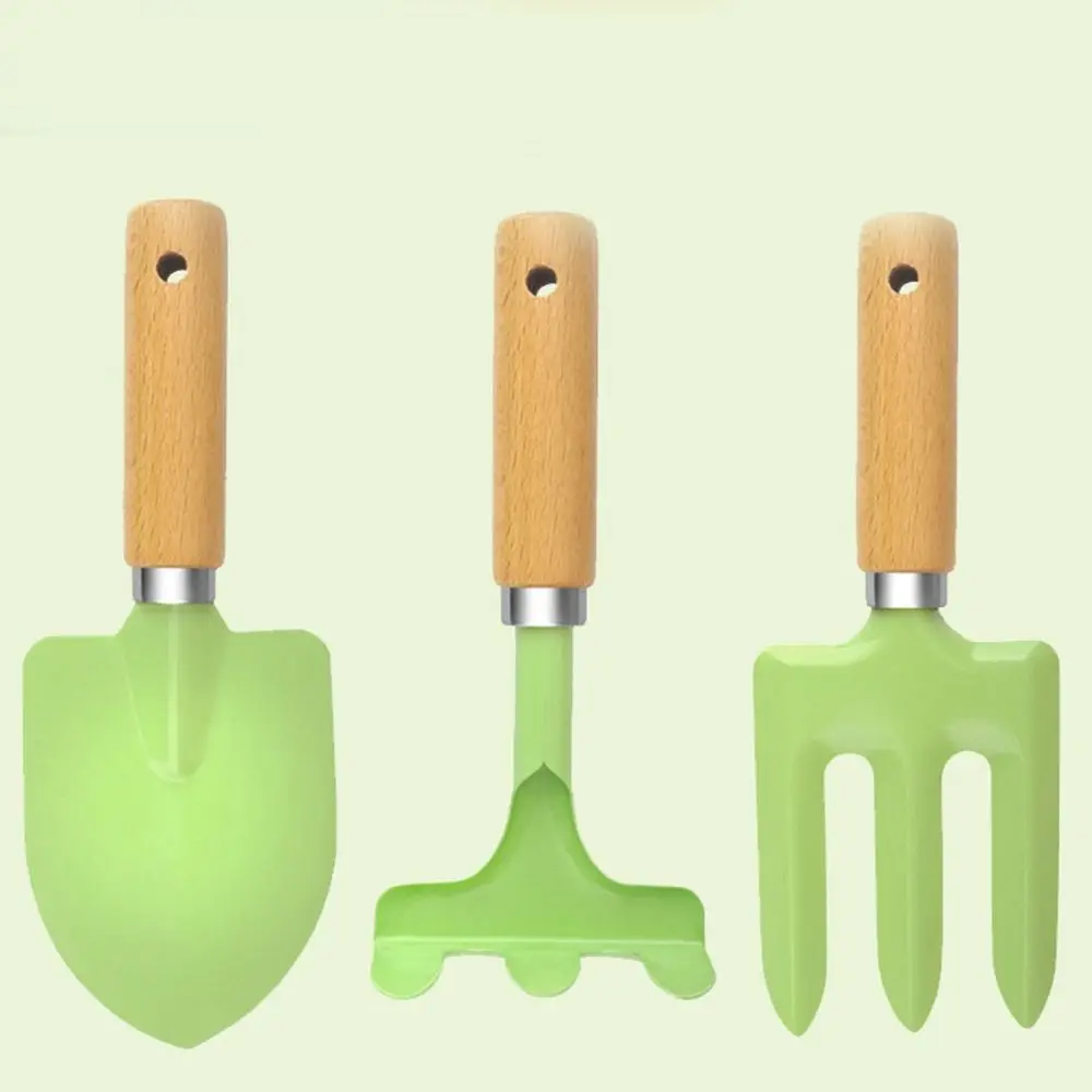 

1/ 3PCS Little Gardener Kids Gardening Tools Set Shovel Rake Fork Safe Children Garden Tool Loosen Soil Candy Color