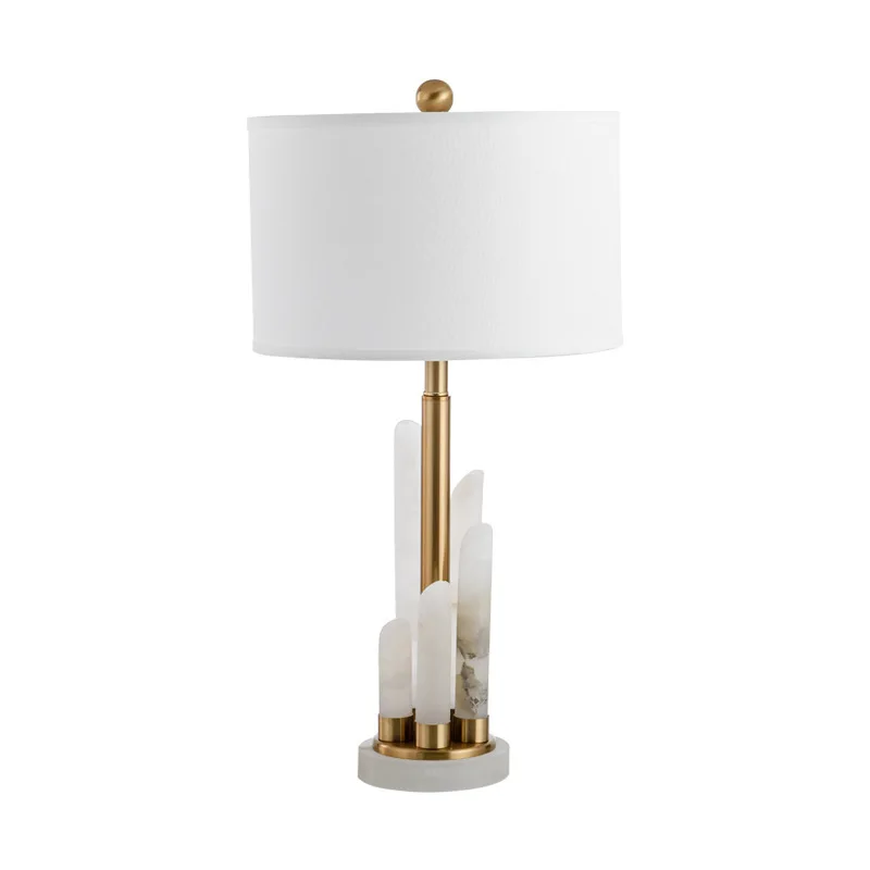 

Creative natural marble table lamp, model room, simple postmodern, hotel villa living room table lamp