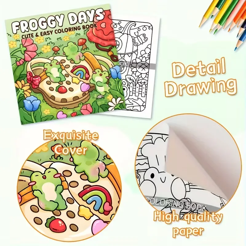 New Tattoo Themed Thick Coloring Book, Graffiti Fill-in Drawing Notebook