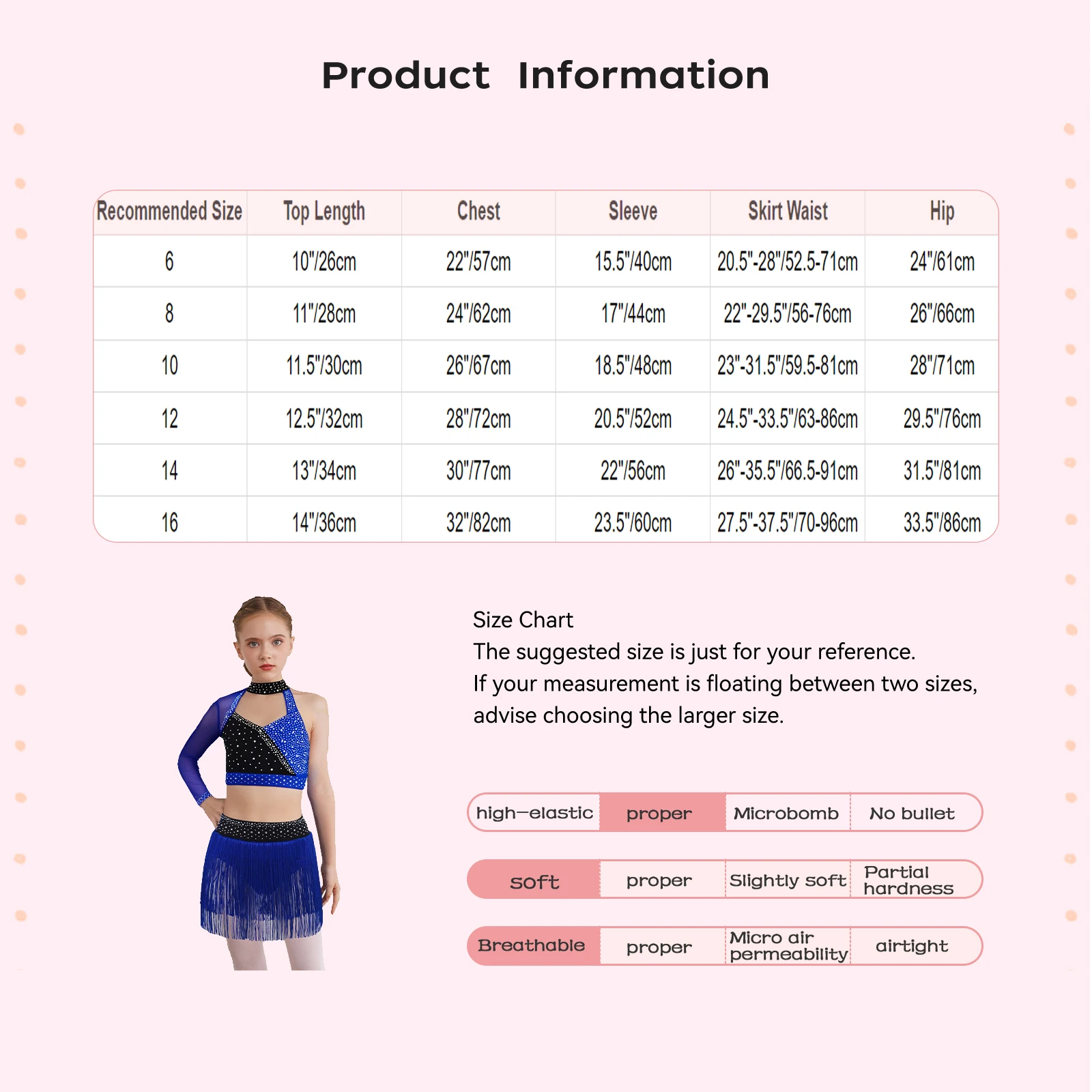 أطفال بنات الباليه اللاتينية الرقص مجموعات راقصة الباليه أداء زي واحد الكتف شير شبكة الراين المحاصيل الأعلى مع توتو تنورة #6