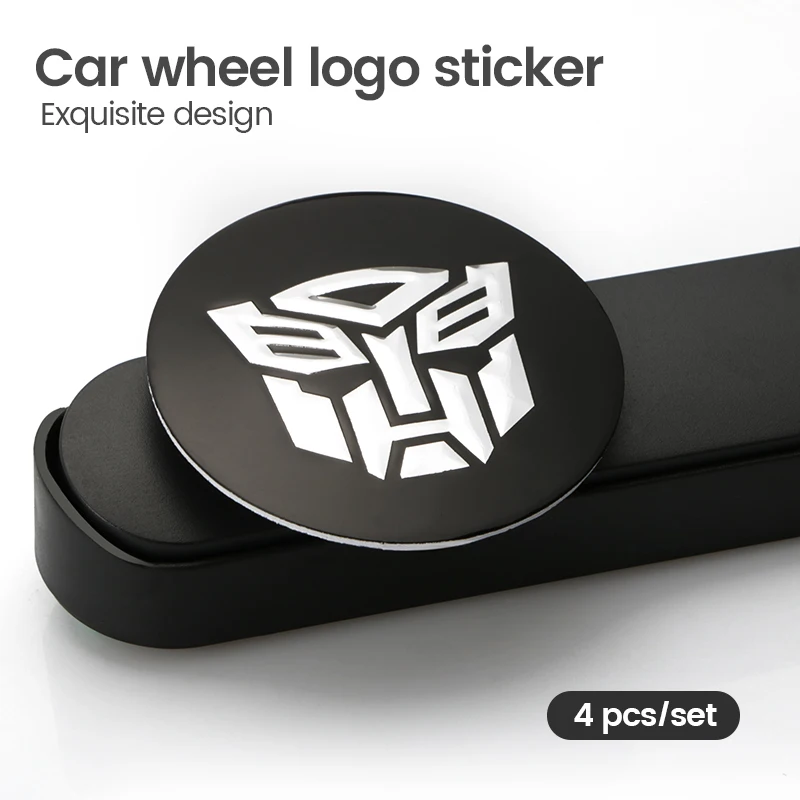 4pcs Transformers Logo Emblem Car Wheel Center Caps  56MM Wheels Hub Cap Optimus Prime Megatron Badge Rim Hubcaps Dust Cover
