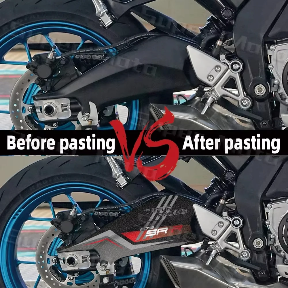 For 675 NK 675 sr-r SR 675 nk 675 SR-R Refit Motorcycle Racing Swingarm Decal Rotating Shaft Waterproof Frosted Sticker