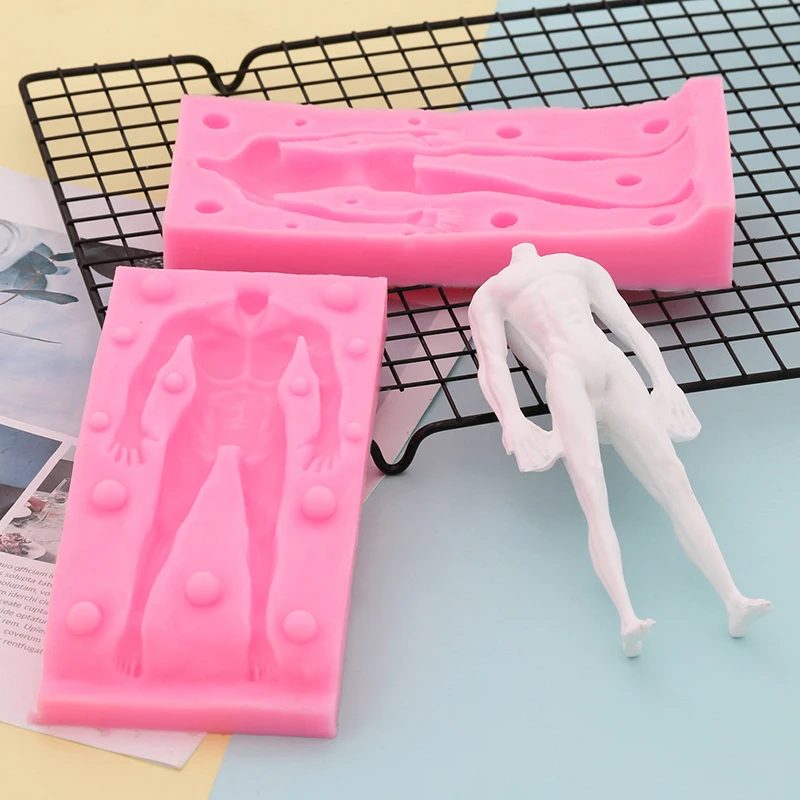 Sexy figures for men and women silicone mold epoxy gypsum clay resin mold handmade fudge cake decoration baking tools.