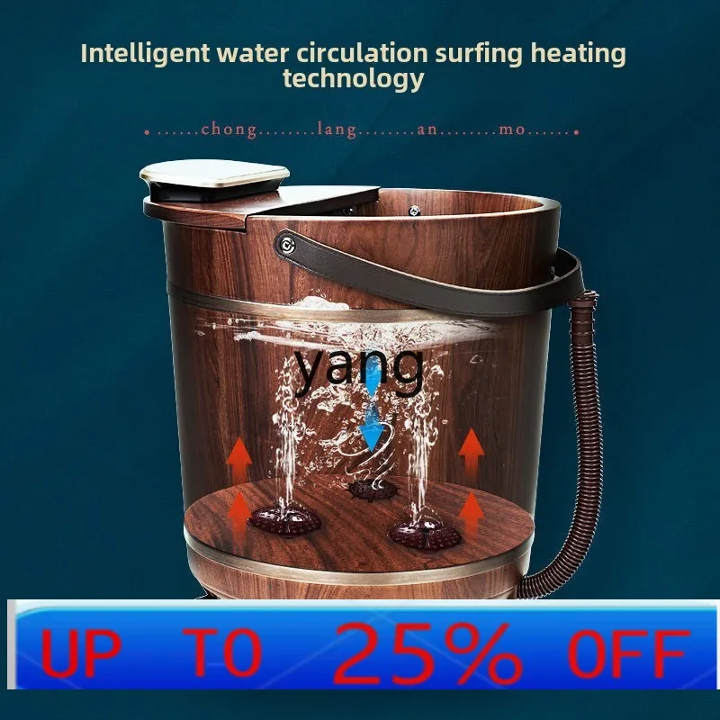 

LMMhousehold automatic foot bath pot, pear wooden bucket, high and deep than calf constant temperature heating