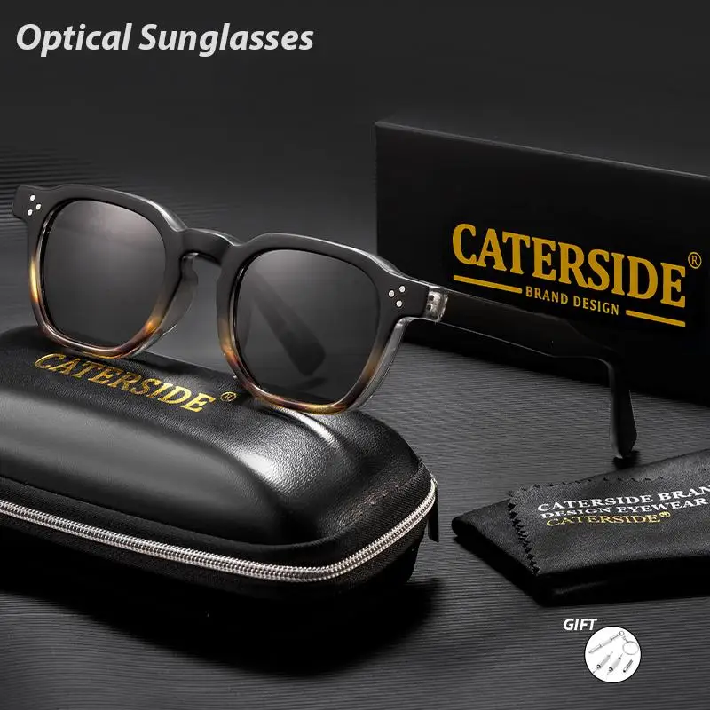 CATERSIDE Modische verschreibungspflichtige Herren-Sonnenbrille, quadratisches Design, individuelle Sonnenbrille, Damen-Reise-Party, optische Brillen – Detail 6