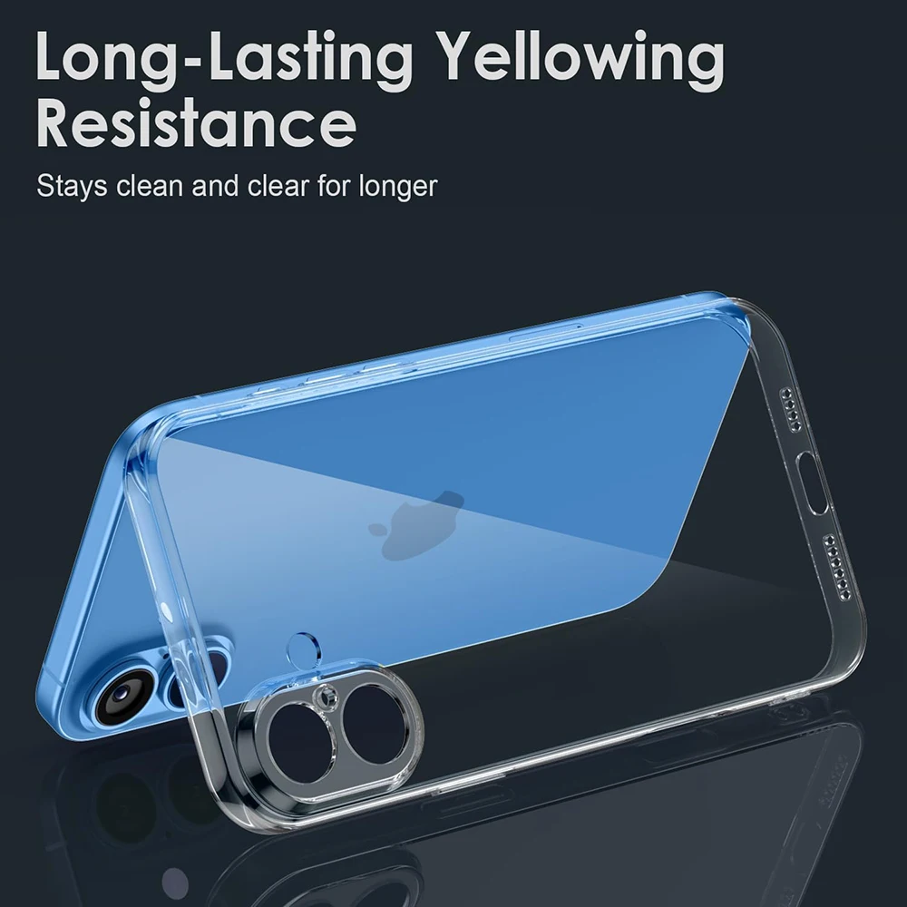 Ультратонкий силиконовый мягкий чехол для iPhone 16 e Pro Max Crystal Clear Soft Shell для iPhone 15 14 13 12 11 Pro Max Mini Plus Cover