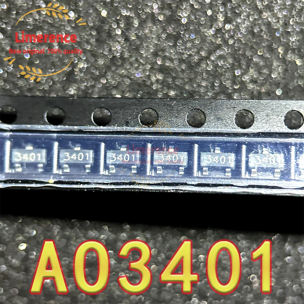100PCS AO3401 SOT23…