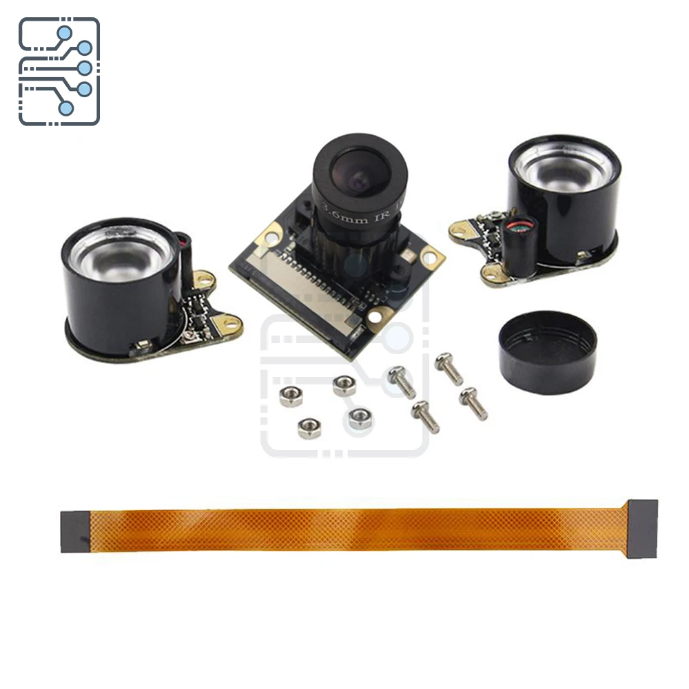 5 Megapixel Ir Cut Infrared Night Vision Adjustable Focus 60 Degree Camera Module 1080P Ov5647 For Raspberry Pi 5th Generation