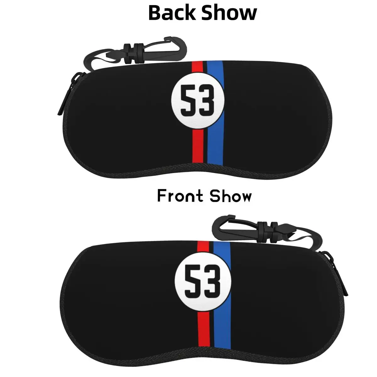 

Herbie Number 53 Shell Glasses Case Portable Sunglasses Box Women Men Soft Eyeglass Bag Pouch
