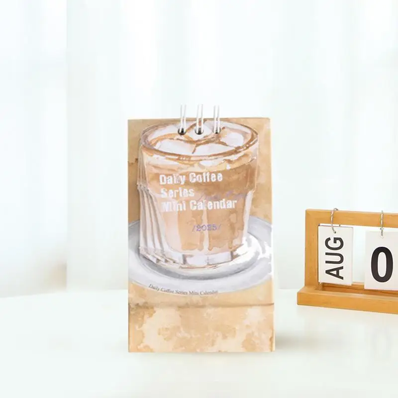 Spiral Desk Calendar Monthly Coffee Table Calendar Portable Desk Calendar Aesthetic Desk Calendar For School Work Classroom
