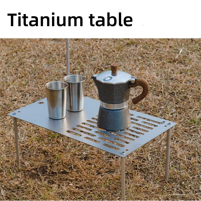 

Camping Titanium Grill Mesh Table Lightweight Aluminum Alloy Barbecue Picnic Table Portable Outdoor Camping Equipment ﻿