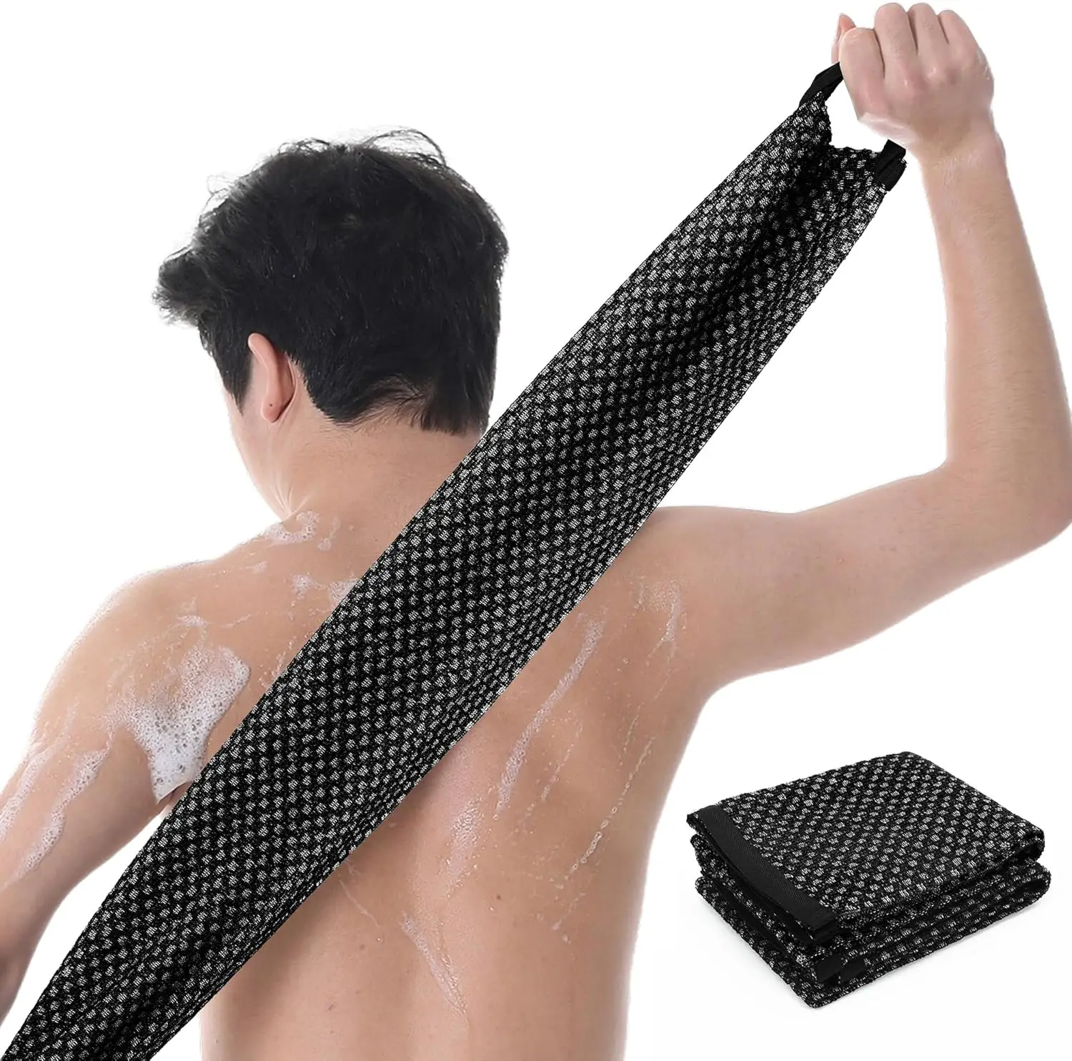 Toalla Exfoliante para Baño, Esponja Suave para Ducha, Accesorios Esenciales para la Limpieza del Baño