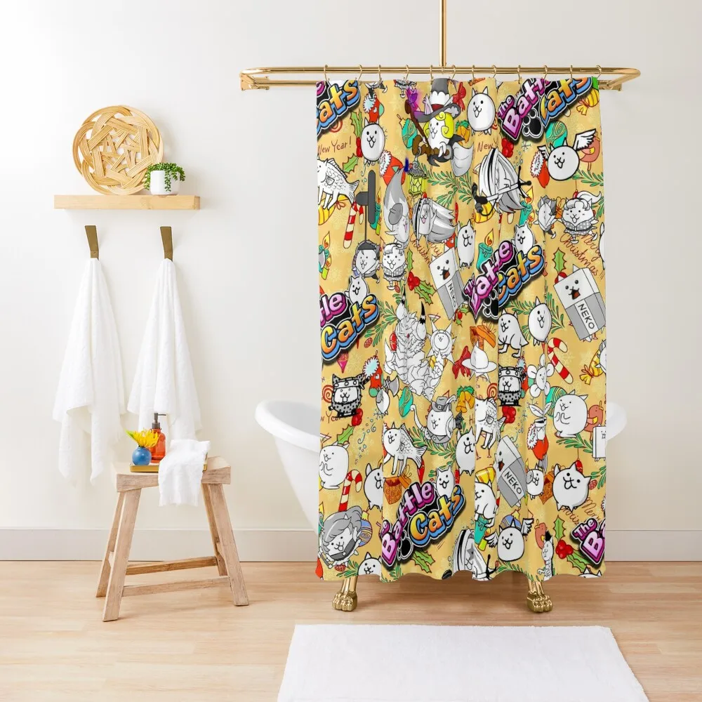 

Battle Cats Shower Curtain Elegant Bathroom Shower Bathroom Bathroom Decor Accessory Curtain