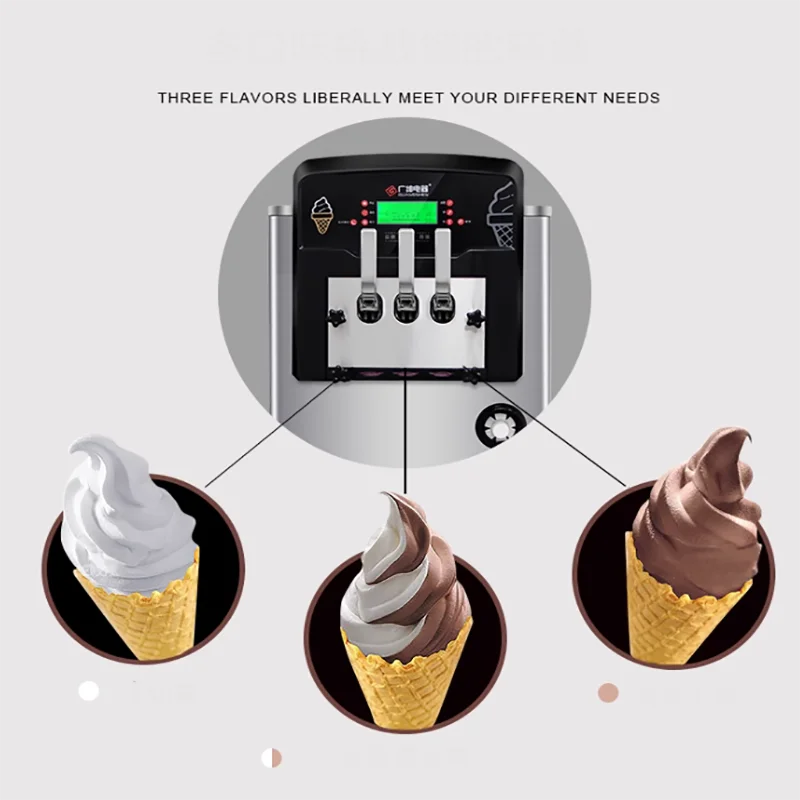 New Professional Soft Ice Cream Machine Yogurt Soft Commercial Ice Cream Maker