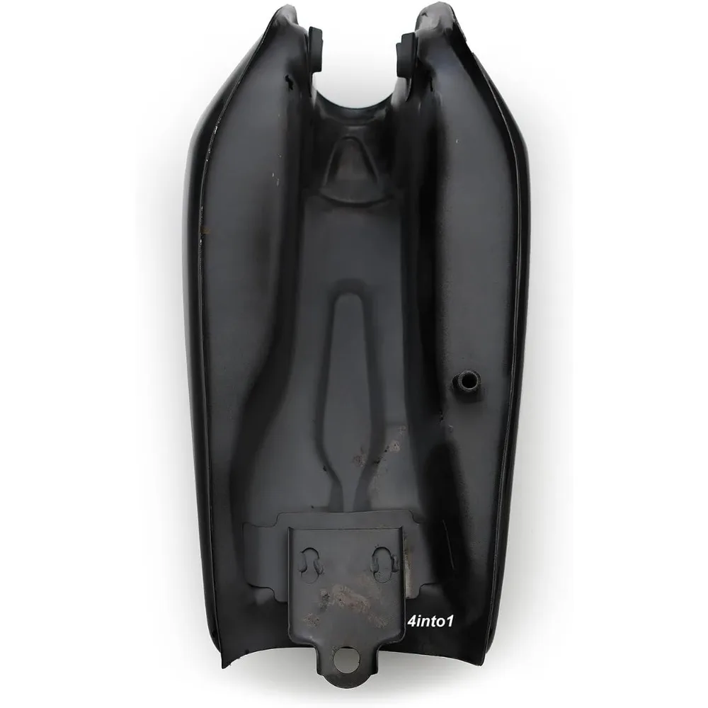 Czarny zbiornik paliwa do motocykla - pojemność 2,4 galona (9 litrów) do motocykli w stylu Cafe Racer