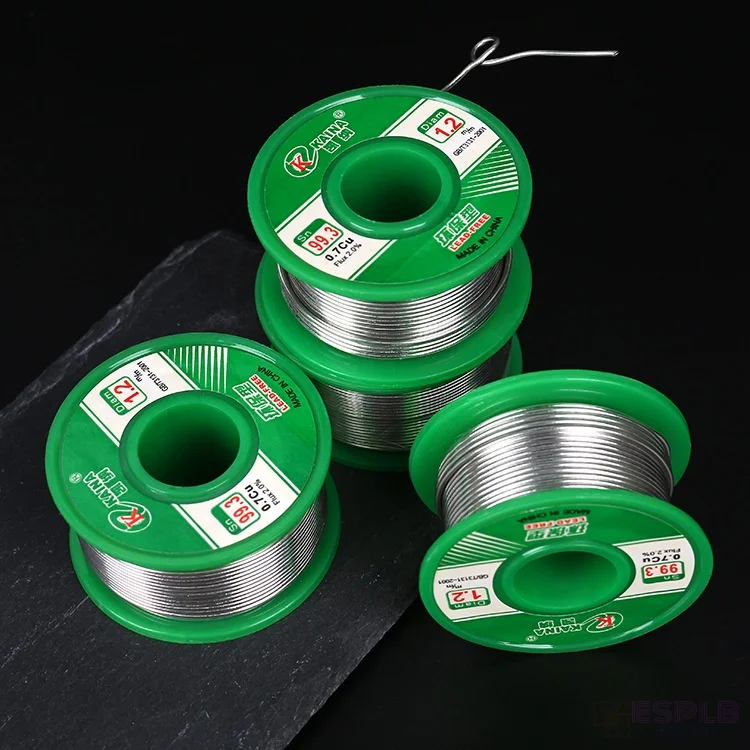 ESPLB 50G Lead Free Solder Wire Tin Sn99.3 Cu0.7 0.5/0.6/0.8/1.0/1.2/1.5/2.0mm Rosin Core Solder Welding Soldering Iron