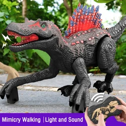 RC Dinosaur Kids Toy 2.4G Remote Control Animal Simulation Model Toy with Light Sound Radio-Controlled Dinosaur Children Gift