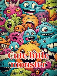 1pc Cute little monster Art Coloring Book Original Upgraded Paper Thickened 22 Pages Coloring Books Gift For Holiday Birthday