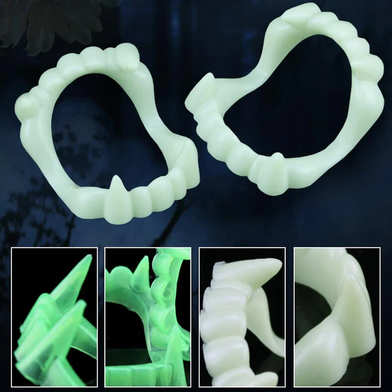 Vampire Cosplay Durable Easy To Use Comfortable Realistic Durable Vampire Fangs Realistic False Teeth For Halloween Halloween