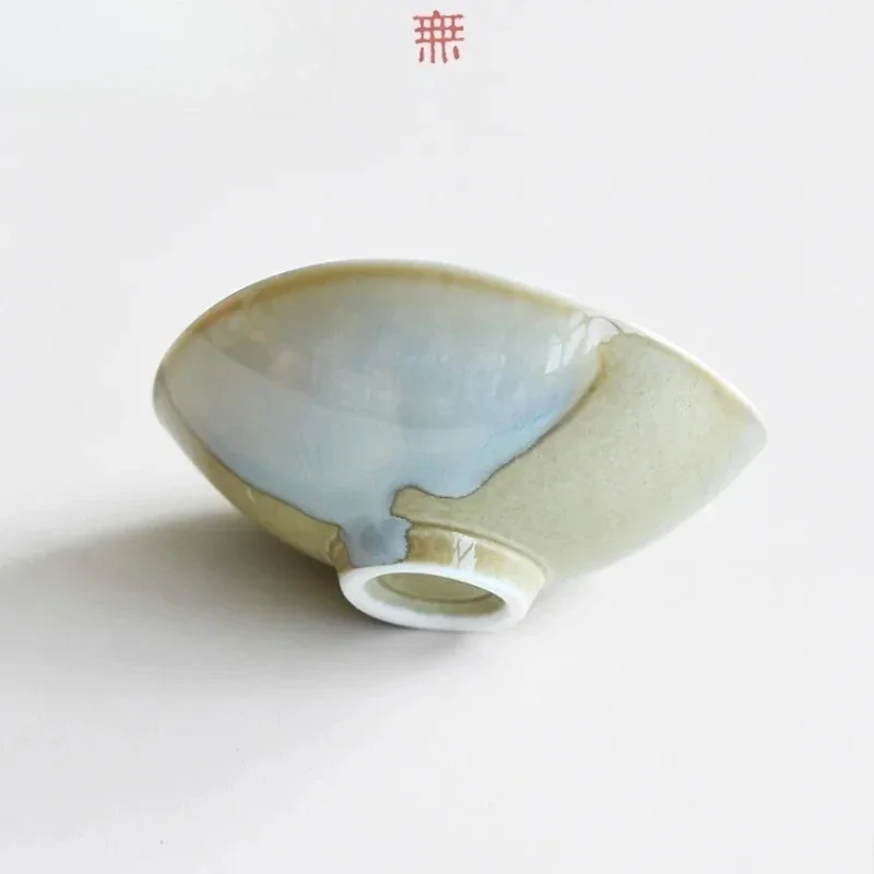 Creative Crescent Coarse Pottery Tea Scoop Antique Tea Spoons Infuser Shovel Chahe Household Awakening Ladle for Craft