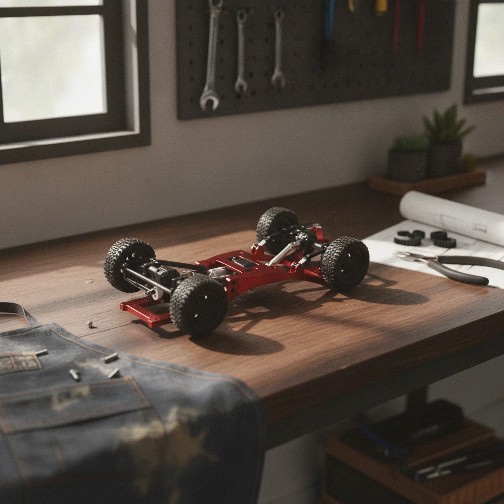 Metal Chassis Frame with Screws Aluminum RC Car Frame Heavy-Duty Rigid for Hobbyists, Upgrades, Modifications
