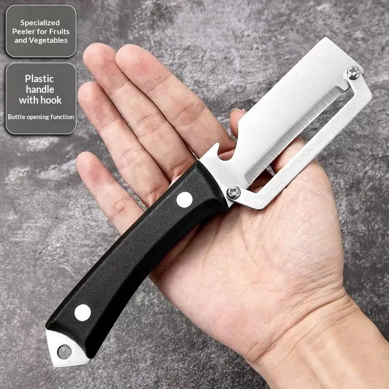 1PC Stainless Steel Flat Edge Peeler Potato Peeler Slicer Knife Watermelon/Melon Grater Kitchen Multi-Purpose Tool​