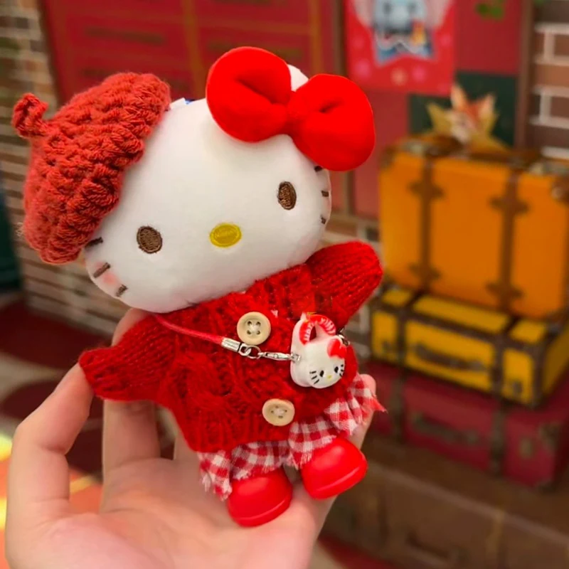 Animatie Hello Kitty cosplay dress-up cartoon pluche pop hanger PP katoen gevulde pop Kawaii sleutelhanger vakantiecadeau