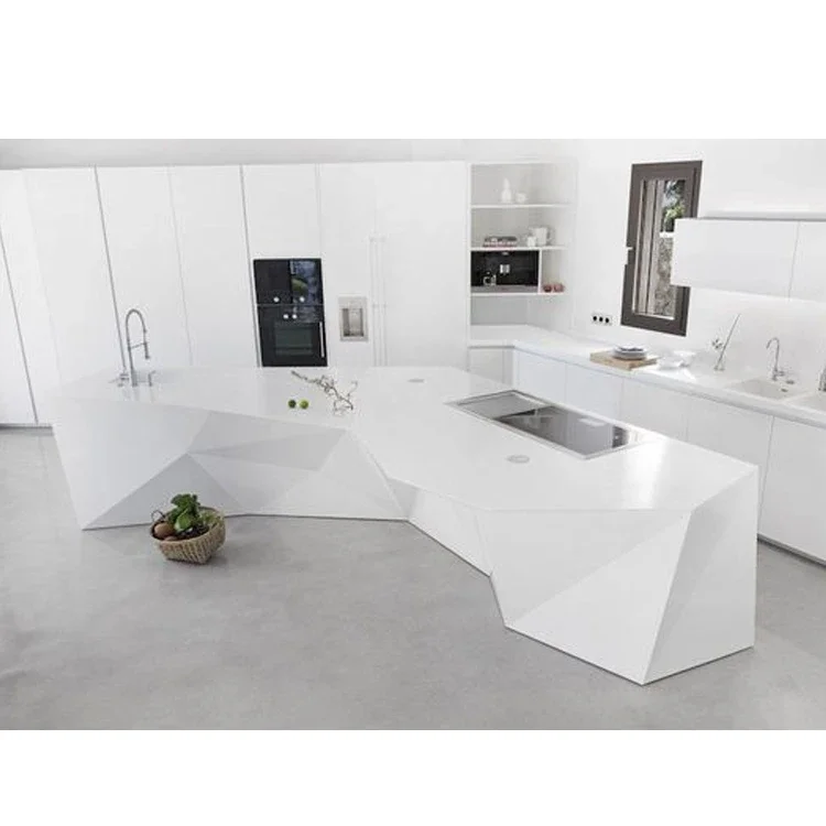 Îlot de cuisine blanc moderne, pour bar et maison