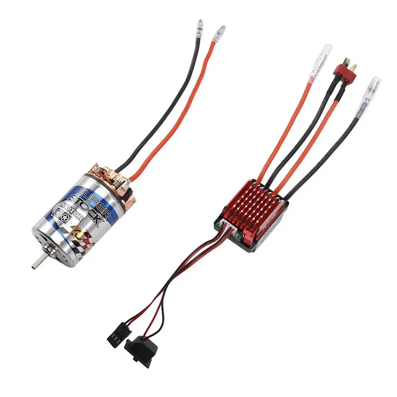 A63T-Waterproof Brushed Motor 550 23T High Voltage ESC T Plug Set 320A For 1/10 RC Crawler SCX10 D90 Traxxas Axial Tamiya