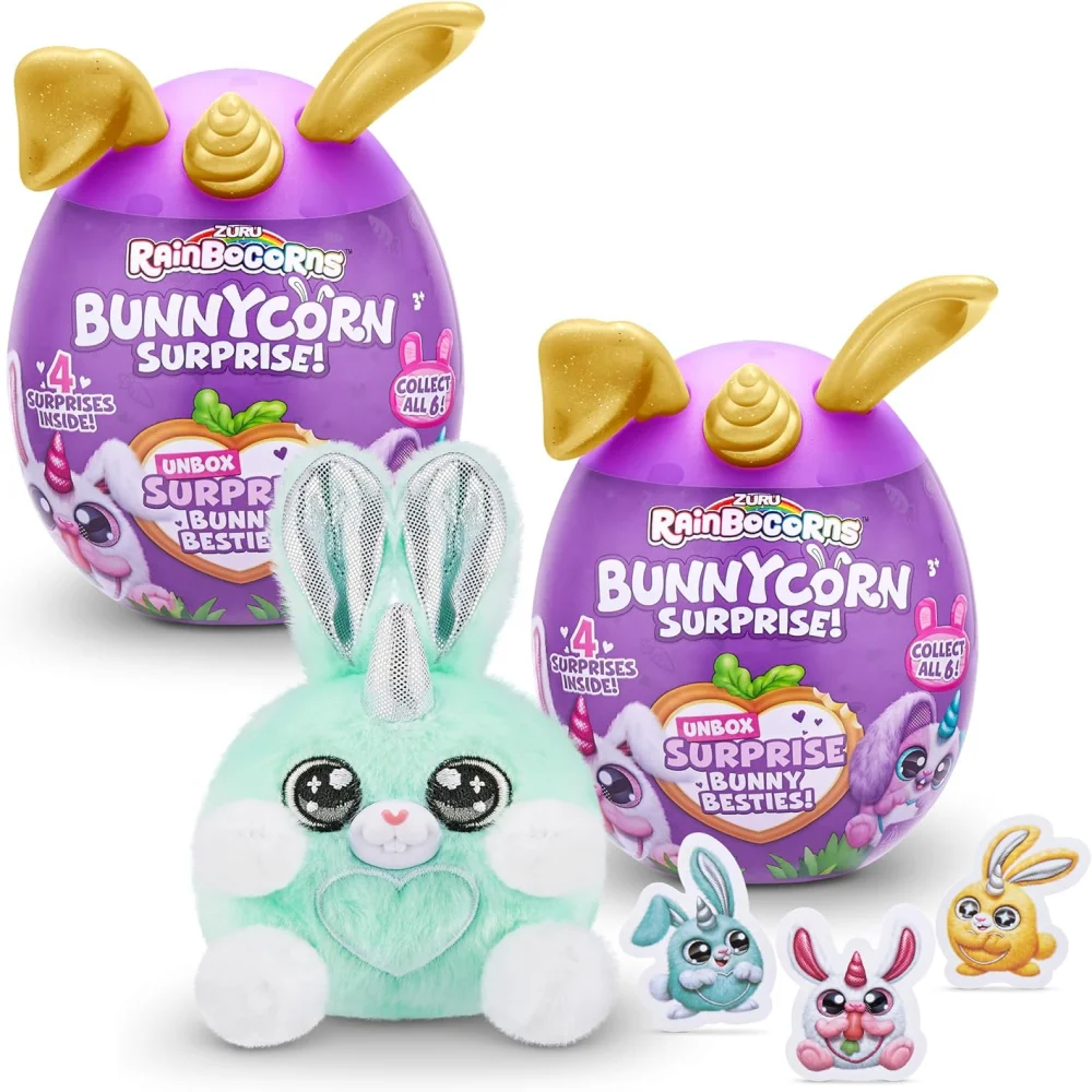 Disney Rainbocorns Bunnycorn Surprise Rabbit Family 4 Surprises Inside Egg Box Dolls Stitch Anime Girls Halloween Christmas Gift