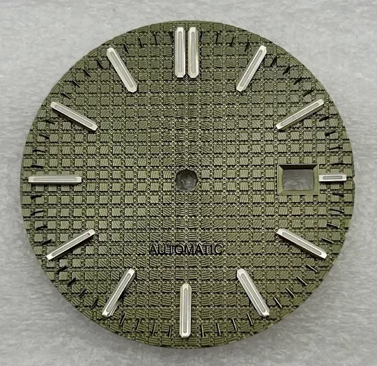 31.8mm S Dial Watch Accessories Modification Oak Dial NH35 Green Luminous Suitable for NH36 NH35/4R/7S Movement Dial Black