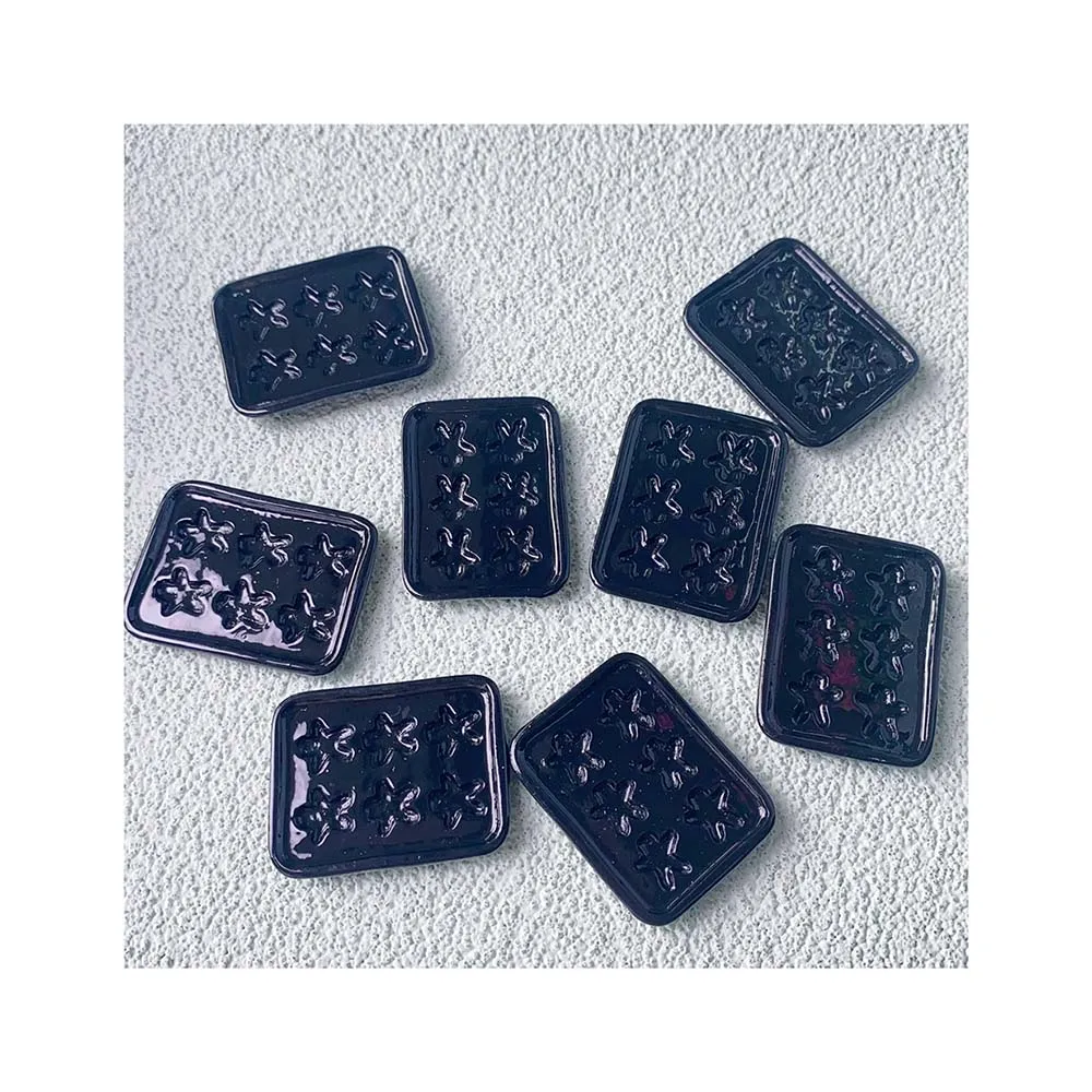 لوحة صينية خبز على شكل قلب أسود، بيت دمية مصغر، صواني خبز فارغة للمطبخ، مورد الحفلات، 5 × 30 × 40 مم #3