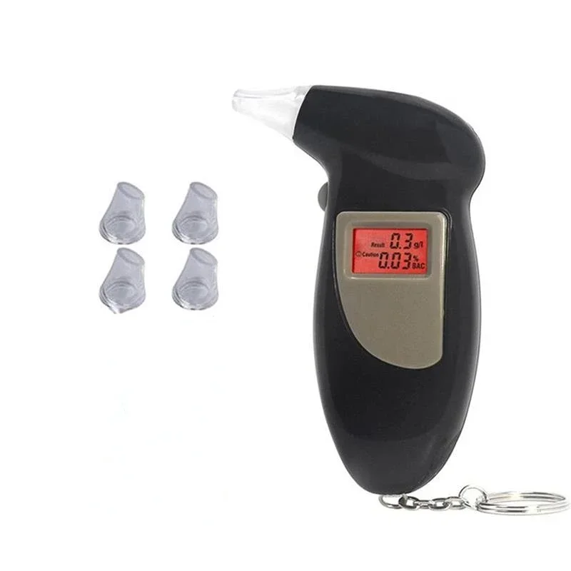 Professional Alcohol Breather Tester Analyzer Detector Test Keychain LCD Screen