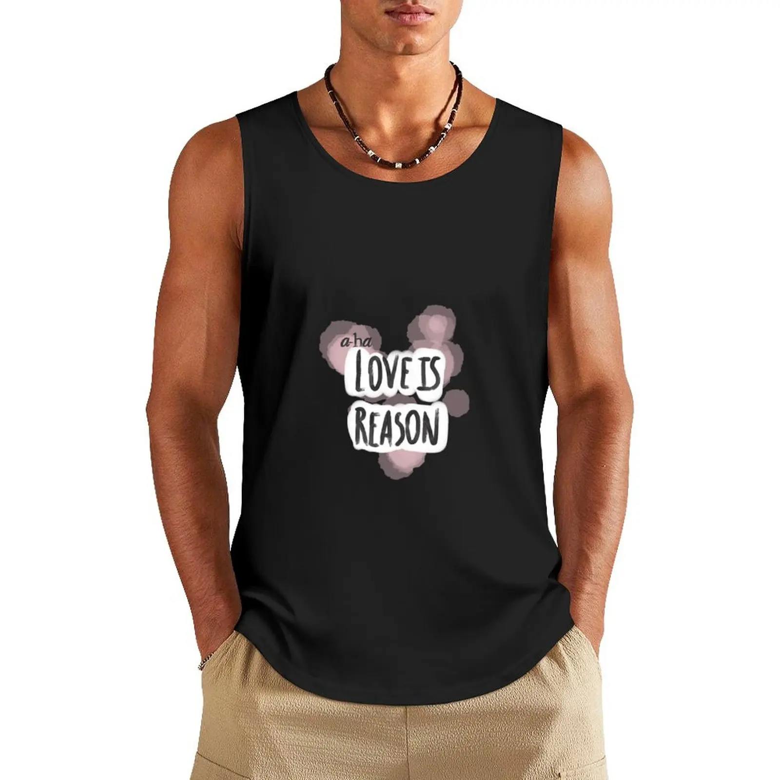 تي شيرت A-HA Love is Reason Tank Top للصالة الرياضية ملابس رجالية