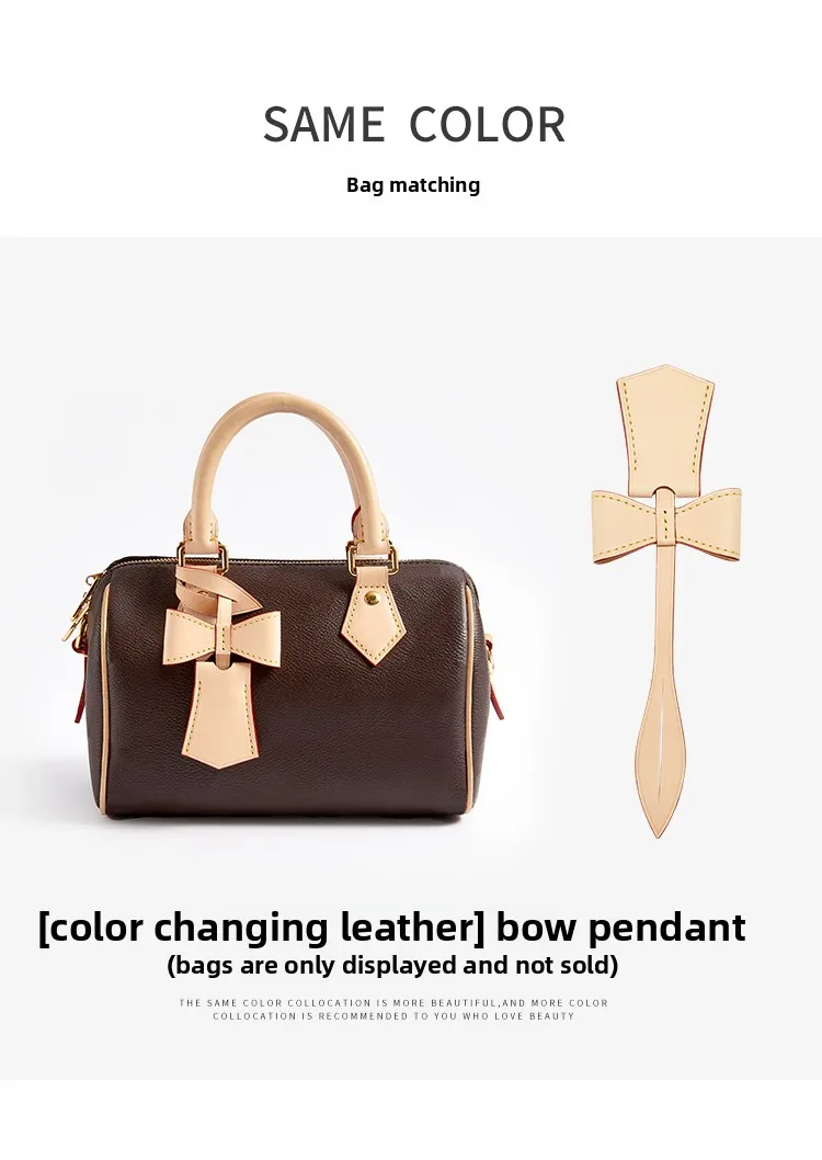 Bow Leather Charm for Speedy 20 Cherry Women Bag Fashion Durable Exquisite Workmanship Bag Decoration Bag Accessories