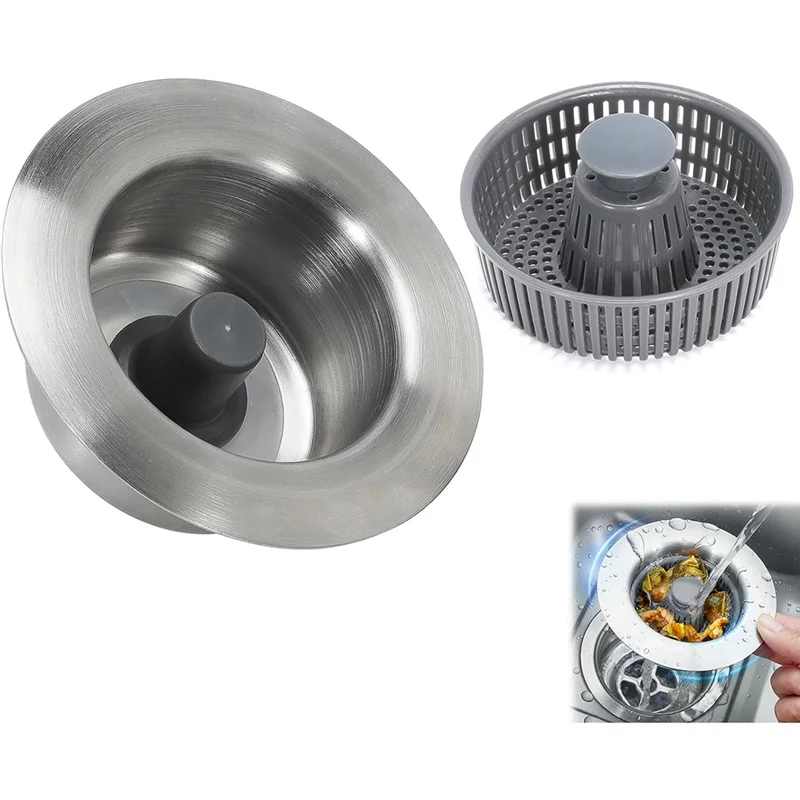 

Kitchen Sink Odor Filter Stainless Steel Kitchen Sink Drain Strainer And Stopper Combo Easy Install