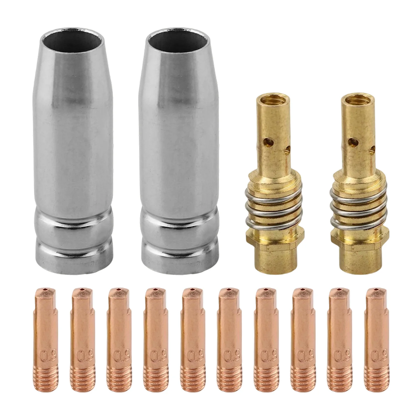 مجموعة ملحقات MIG Torch مكونة من 14 قطعة متوافقة مع MB15 AK مثالية للصيانة وتحسين الأداء