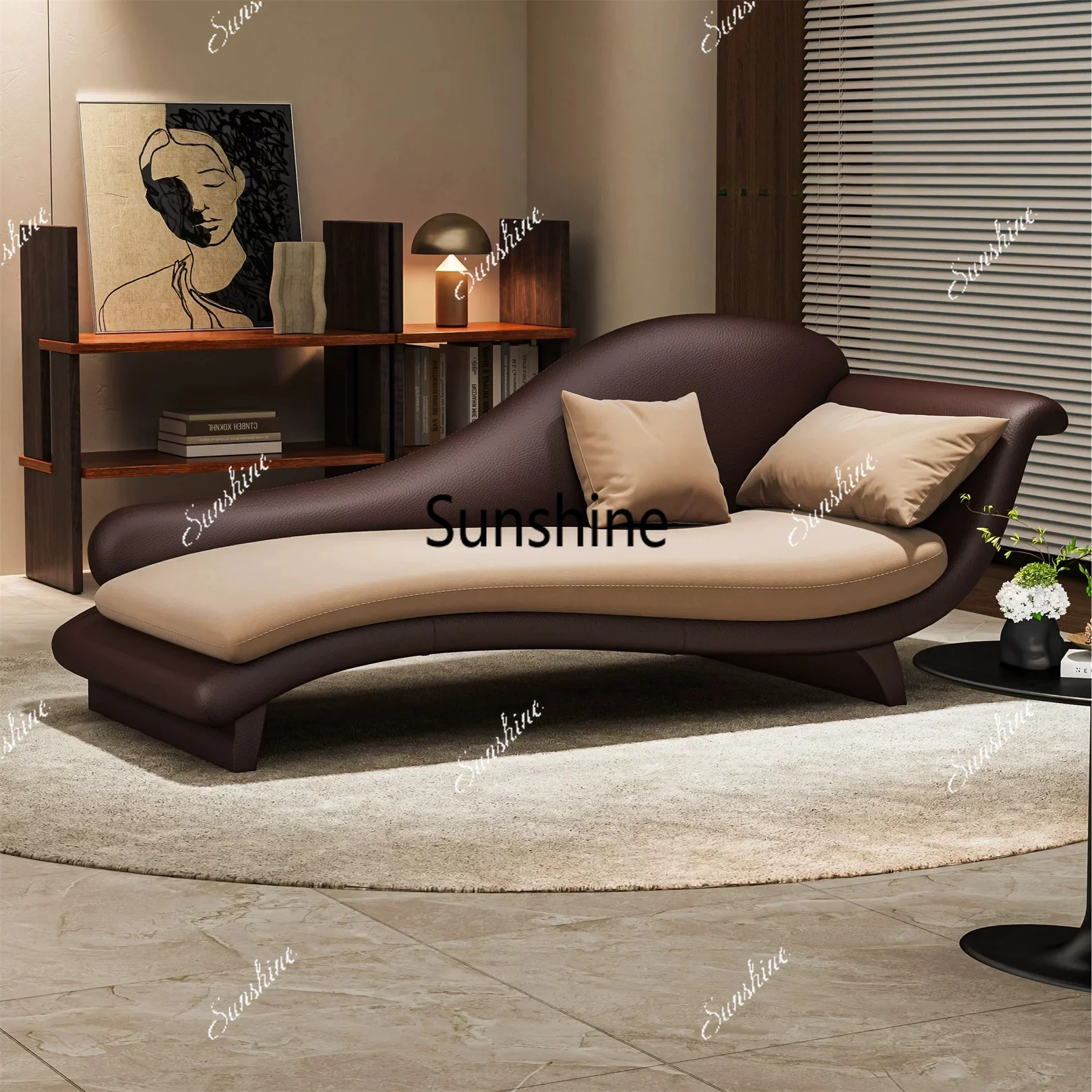 New Chinese Style Villa Noble Concubine Recliner Bedroom Beauty Couch Simple and Modern