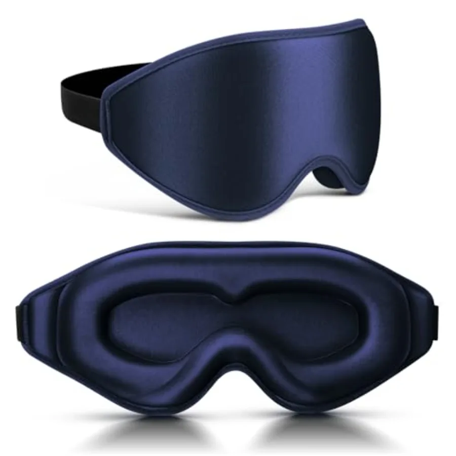

99% Fully Block Out Light Eye Sleep Mask, 3D Deep Contou Eyes Cover Zero Pressure, Long Lash Extension Eyes Mask with Adjustabl