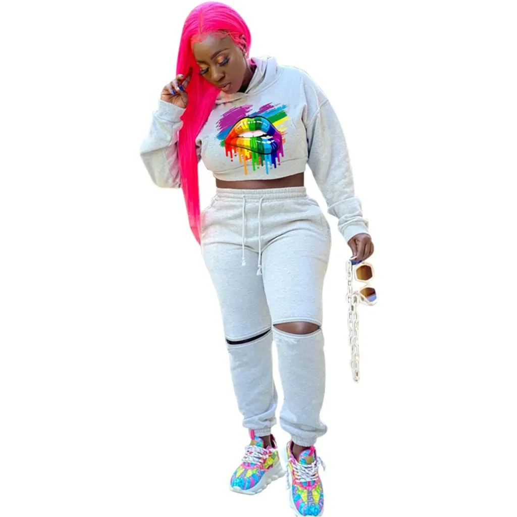 

Y1618 женская сексуальная толстовка для губ, модный костюм в европейском и американском стиле, осень-зима, новые поступления