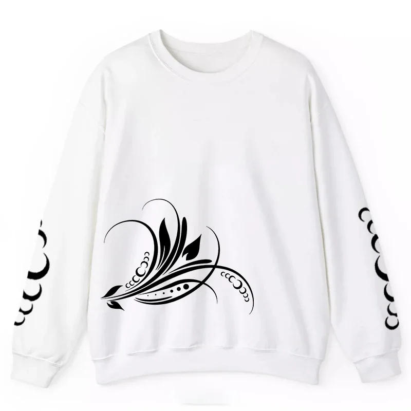 ใหม่แฟชั่นสตรีเสื้อพิมพ์ O คอเสื้อลําลองกีฬา Jogging Pullover Street เสื้อผ้าทุกวันอเนกประสงค์ Home Hoodie