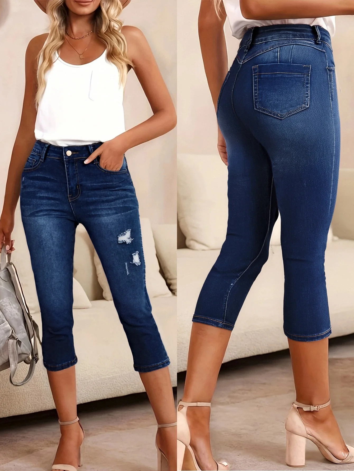 

Women's Stretch Slim Fit Jeans High-Elastic Comfort Fabric Sexy & Casual Style Slimming & Hip-Lifting Design