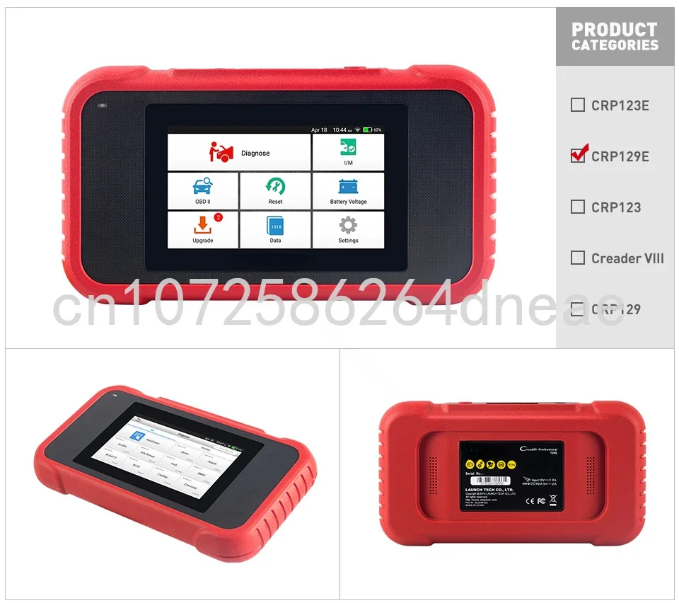 X431 CRP129E Creader 129E obd 2 Diagnostic Tool Code Reader Launch Diagnosis Scanner with 5 Reset Functions CRP 123 129