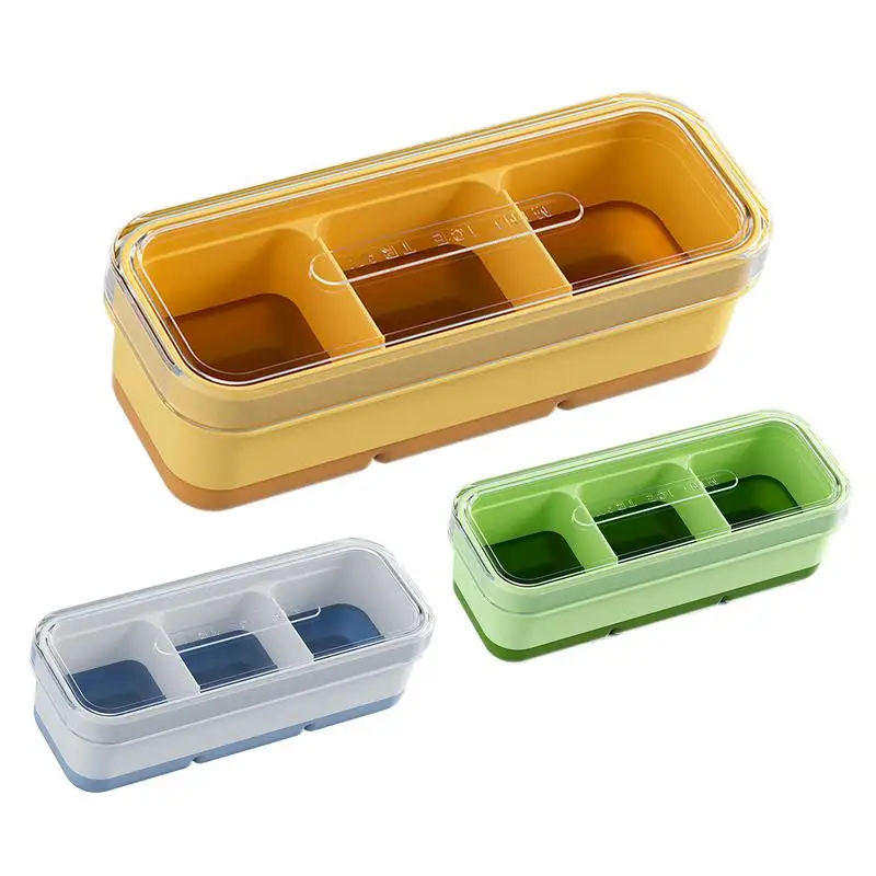 Ice Cube Tray With Lid, Leak Proof Ice Cube Tray For Kitchen Mould Freezer No -Spill Easy To Make Ice Cubes DIY Ice Cube Maker