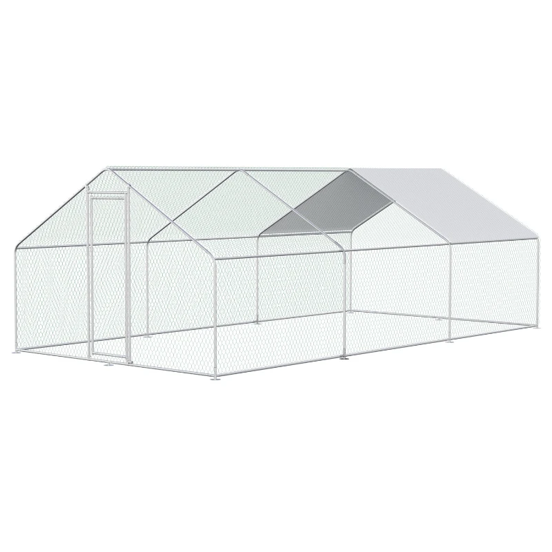 

Sharp pointed three room chicken cage outdoor large breeding shed with sun protection and rainproof cloth impregnated