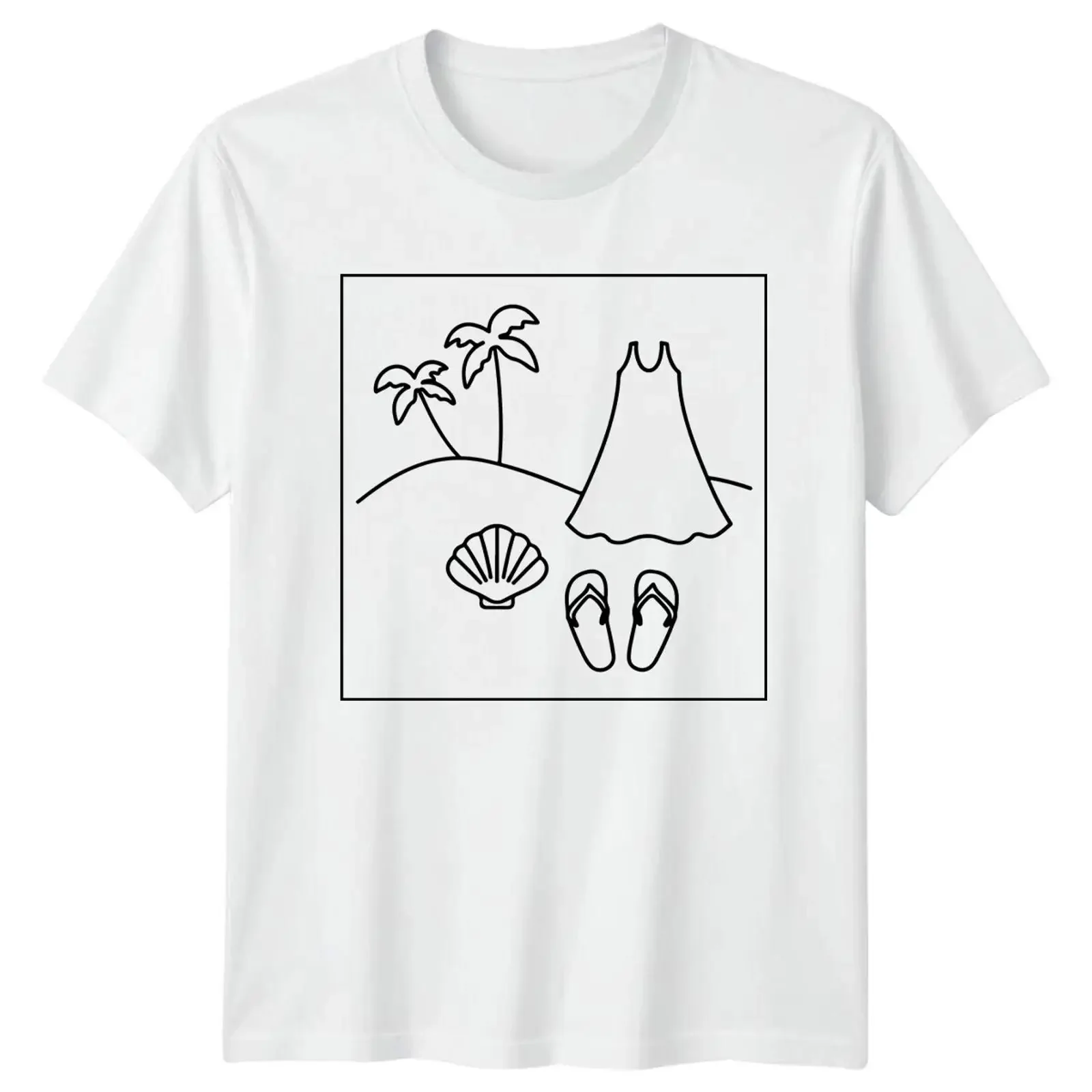 Strand Urlaub Reise Damen T Shirt Herren Grafik Oberteil vintage Washed designer clothes fashion graphic Top For Everyday Wear