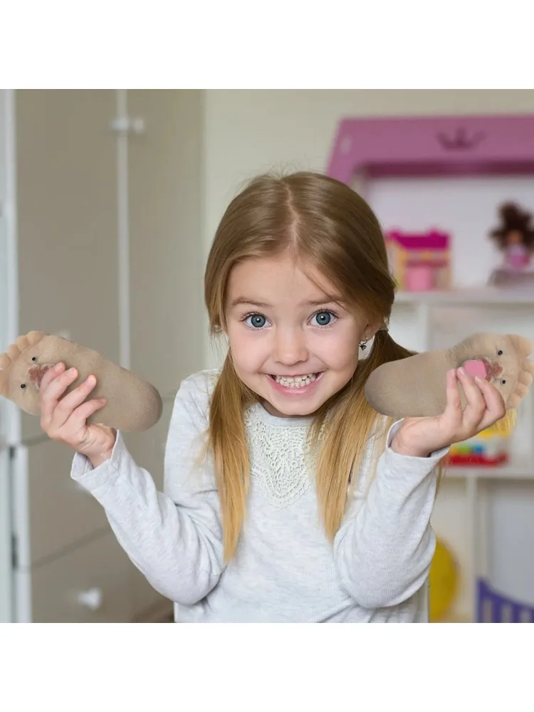 Lingua in silicone morbido che attacca il giocattolo per spremere il piede grande, nuovo tipo di giocattolo di decompressione, regalo di espressione divertente a rimbalzo lento