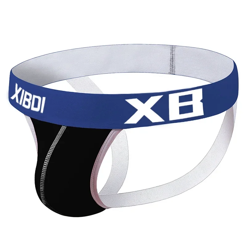 

Men's Sexy Jockstrap Cotton Breathable Comfortable Sweat Absorption Sports Underpants Gays Erotic Low Waist U Convex Pouch Thong