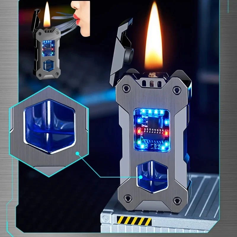 

2025 new electromechanical voice sensing intelligent ignition electromechanical lighter Type-C fast charging