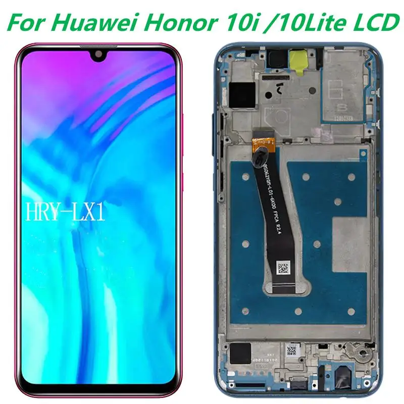 For Huawei Honor 10 Lite LCD Touch Screen Digitizer Assembly Original 6.21  Honor 10i HRY-LX1 HRY-LX1T LCD Display With Frame